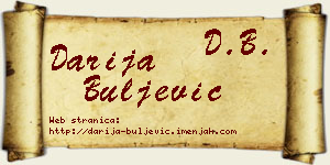 Darija Buljević vizit kartica